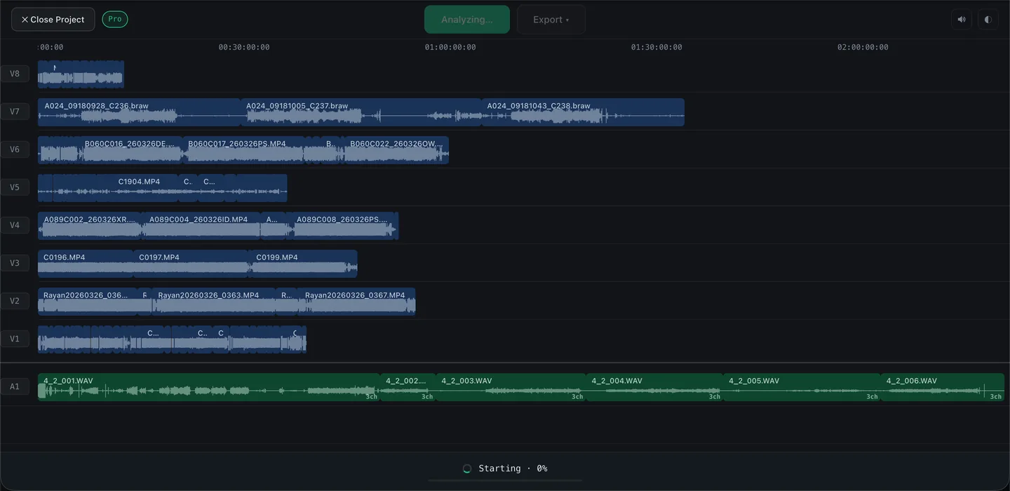 Animation: the clips move to their places after Sync is pressed