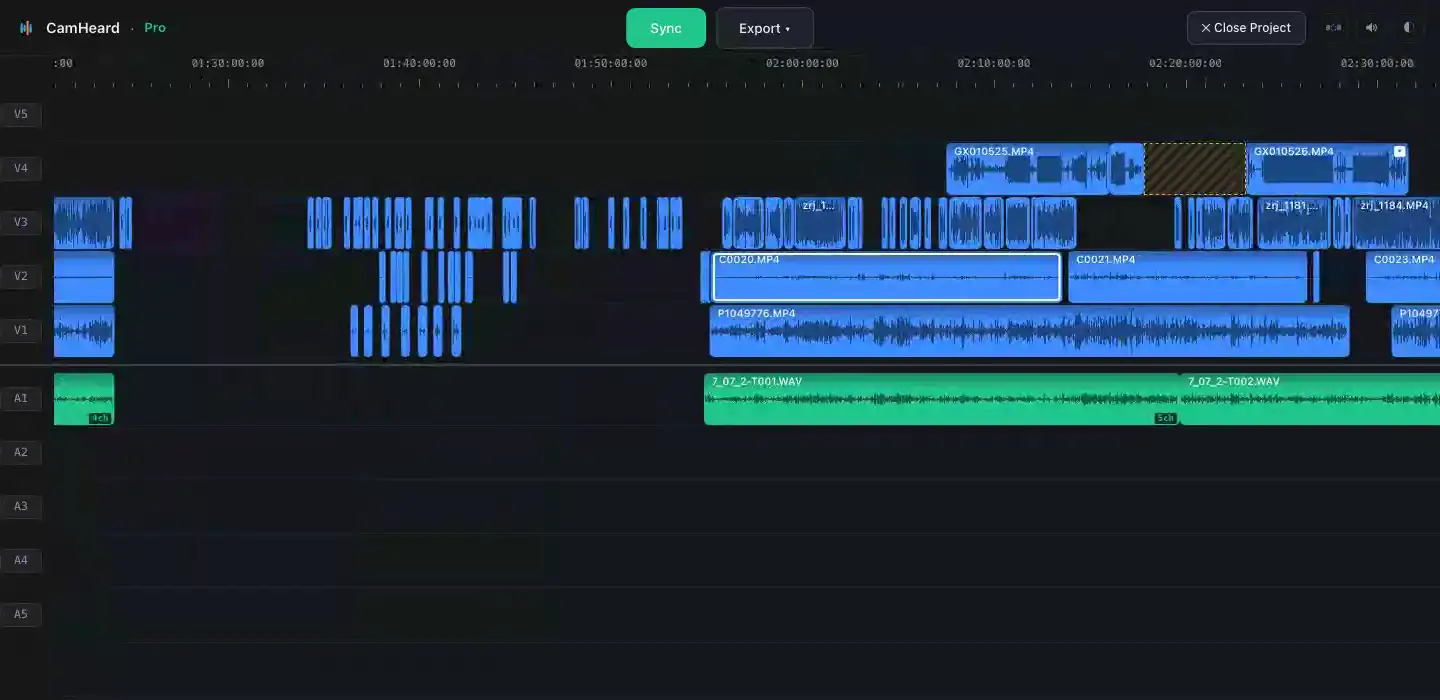 Animation: die Timeline wird mit der Plustaste herangezoomt, die Wellenform wird detaillierter