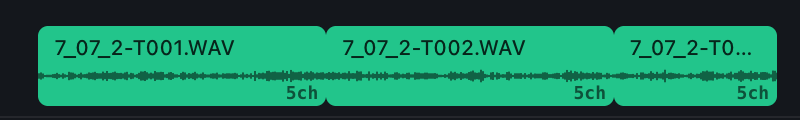 Recorder takes labelled 5ch
