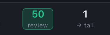Podświetlony licznik review przy włączonym filtrze